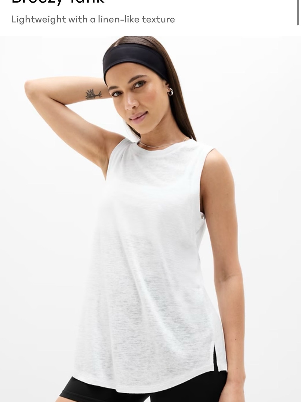 Athleta Women's White Breezy Tank Size Medium